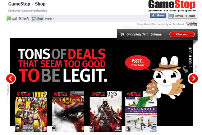 game stop facebook