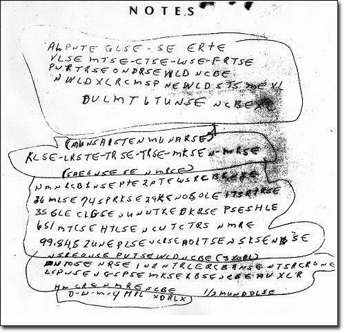 FBI Note Coded