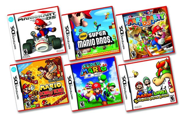 Nintendo DS Lite red game packaging May 2011