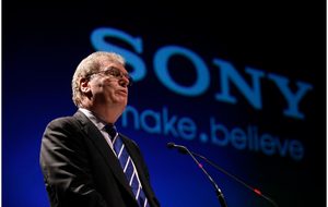 Howard Stringer, CEO and president of Sony Corporation, speaks at a function to launch the Sony Media Technology Centre on the outskirts of Mumbai