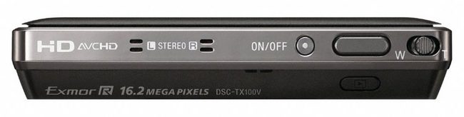 Sony Cybershot DSC-TX100V top