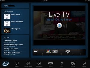 CableVision Optimum app for iPad