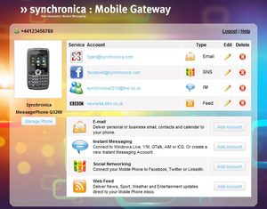 Synchronica mobile gateway