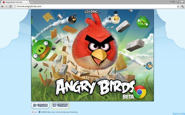 Chrome OS Angry birds