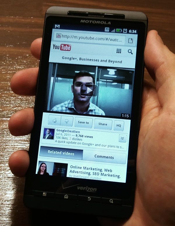 Motorola Droid X2 Youtube