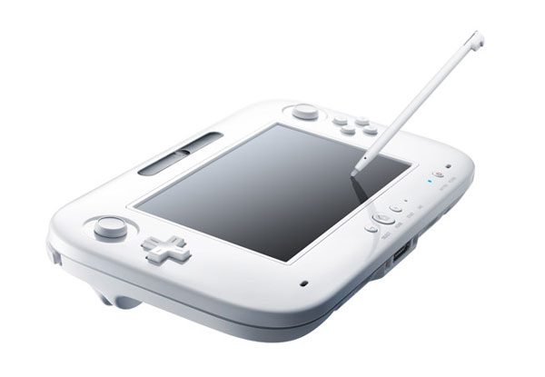 Nintendo Wii U controller angle with stylis