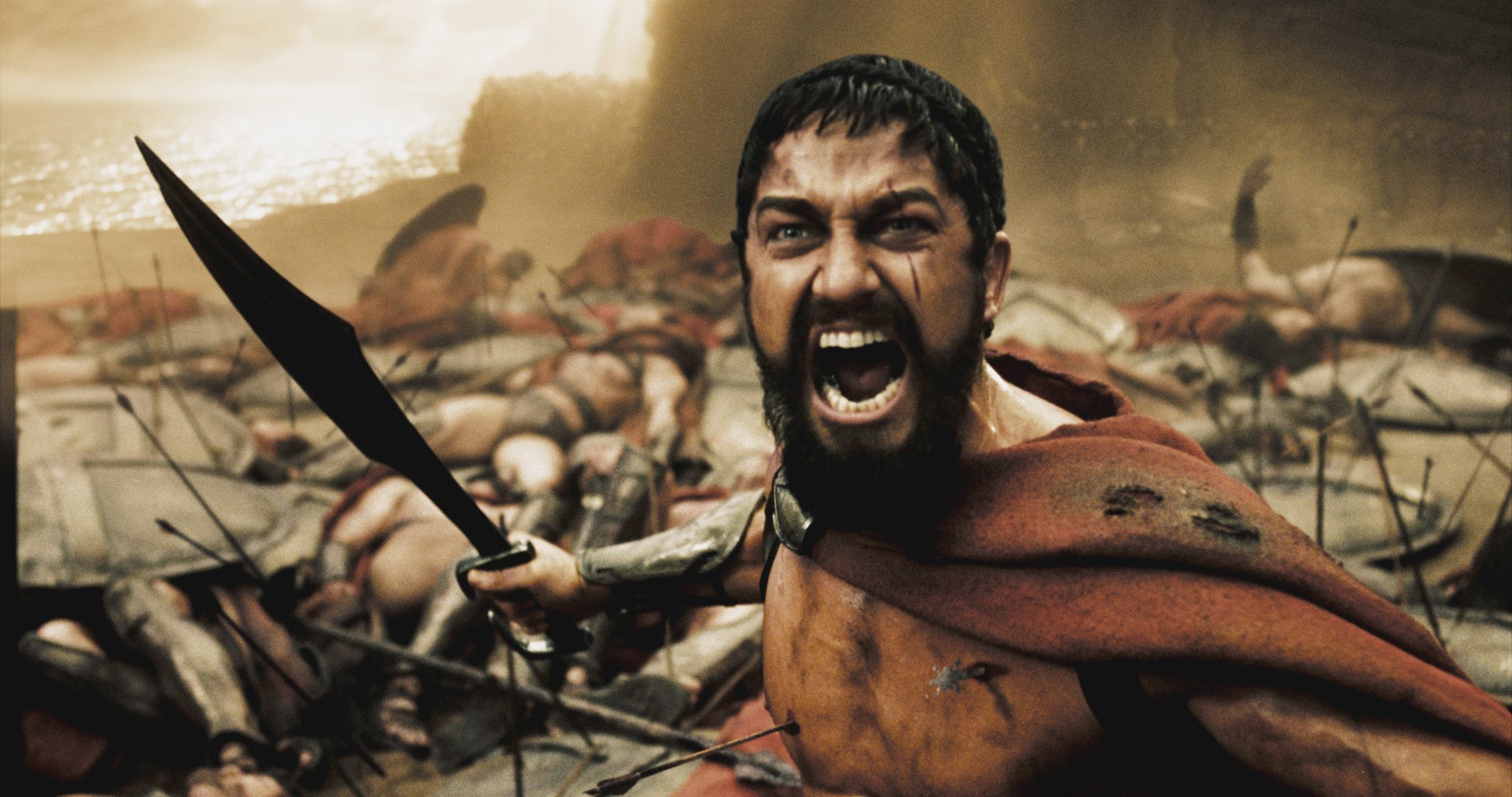 Leonidas and his army in "300."