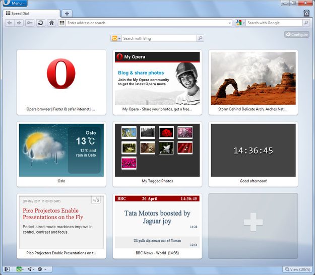 Opera 11.5 Speed Dial extensions