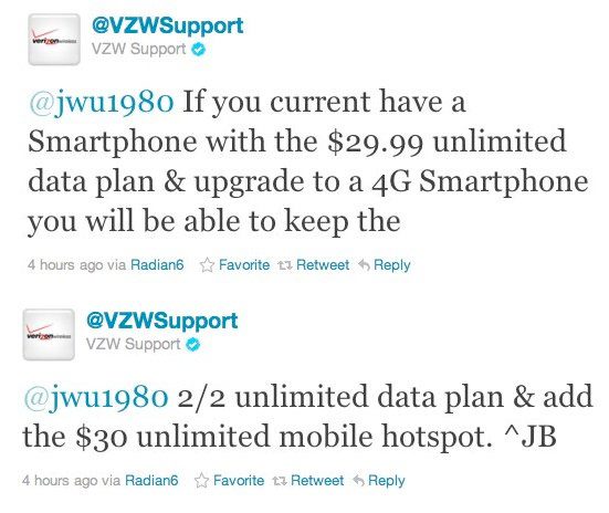 Verizon 3g to 4g data plans