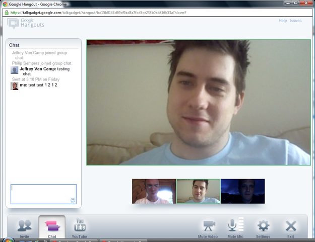 Hangout - text chat