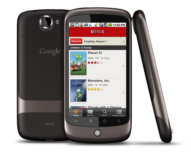 netflix android app on google nexus s HTC