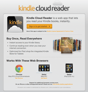 Amazon Kindle Cloud Reader