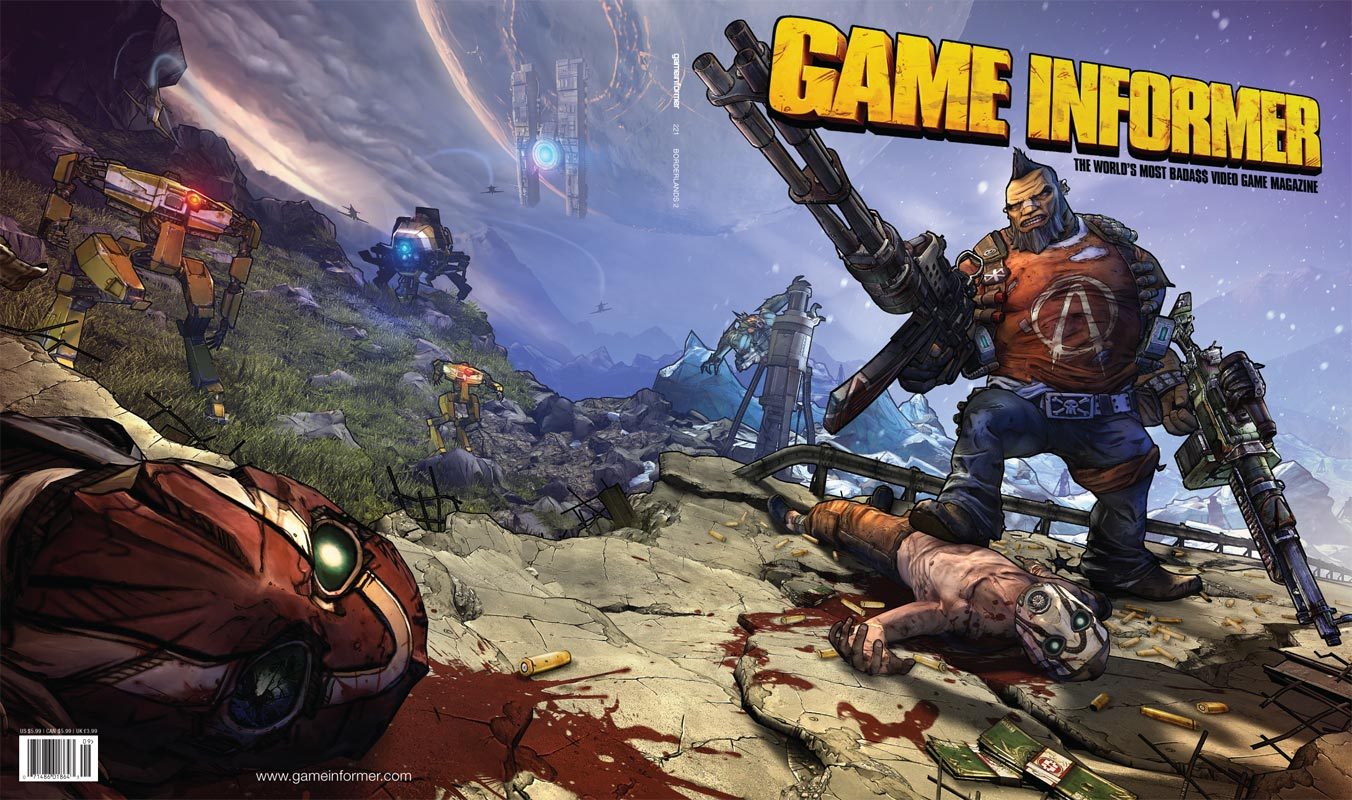 A Game Informer cover for Borderlands 2.