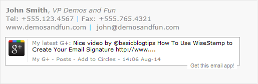 google plus email signature App