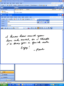 Microsoft Outlook 2003 digital ink