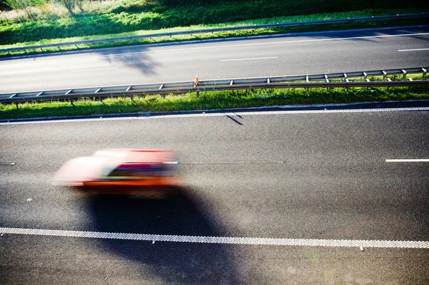 speeding car
