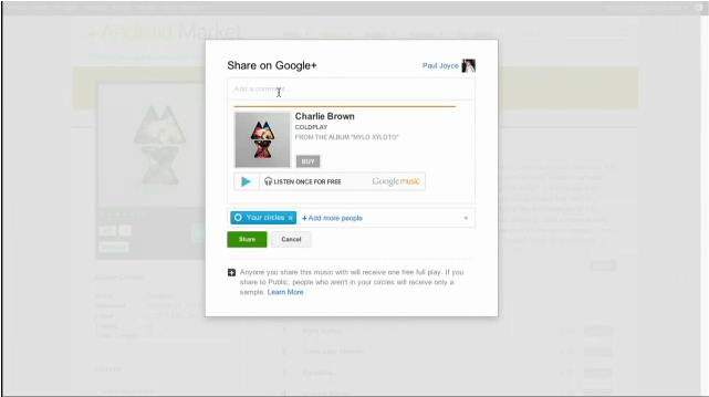 share on google+