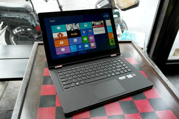 Lenovo Yoga review front angle laptop mode
