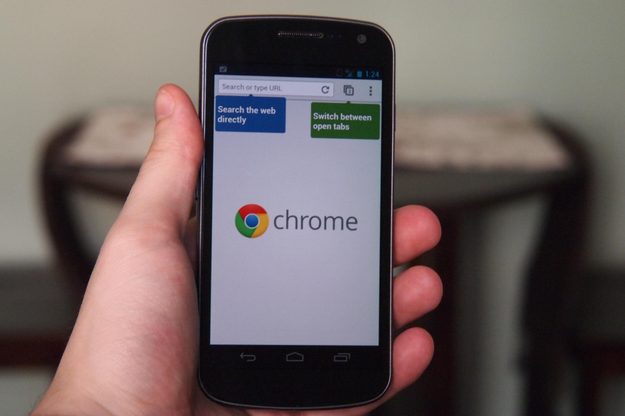 Chrome Beta for Android - Start Screen