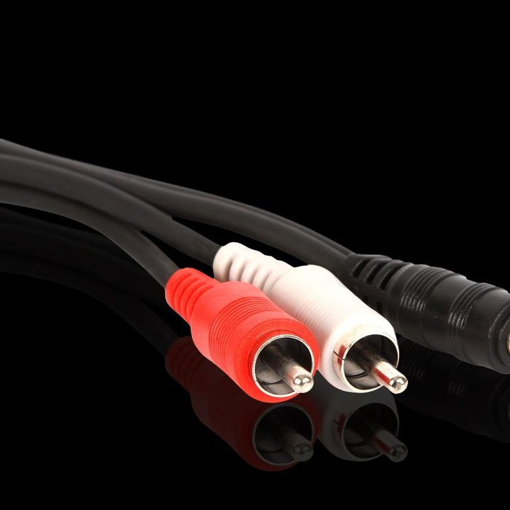 RCA to headphone jack cable.