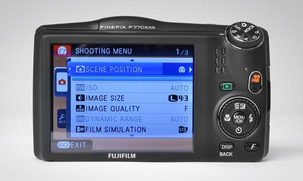 Fujifilm FinePix F770EXR Review UI and navigation