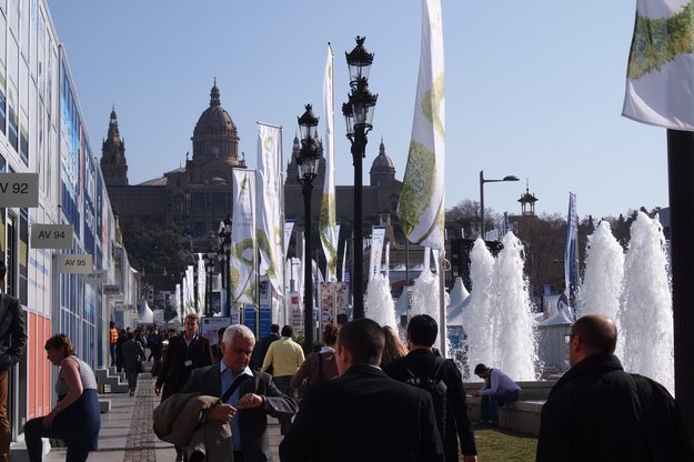 mobile world congress 2012 fira de barcelona fountains