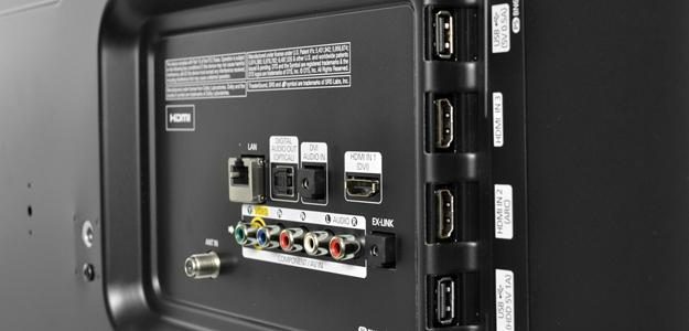 Samsung PN60ES6500 review rear inputs plasma tv connectivity back ports usb hdmi