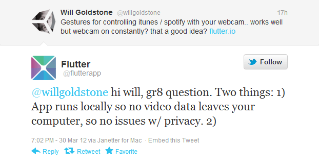 flutter tweet privacy