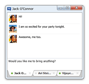 Facebook messenger chat window