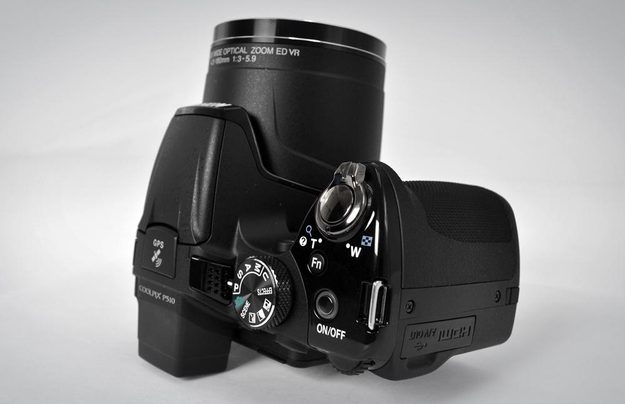 nikon coolpix p510 review top controls angle