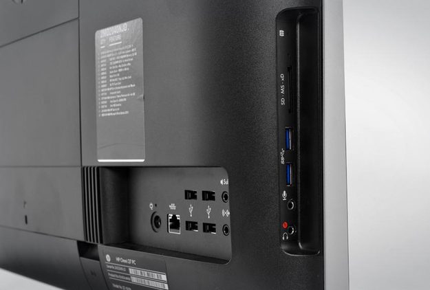HP Omni 27 All-in-on review rear inputs