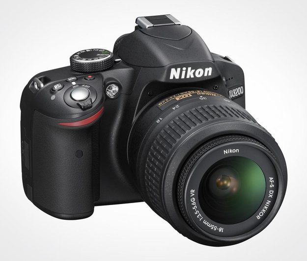 Nikon D3200 review front left body with lens 18mm to 55mm