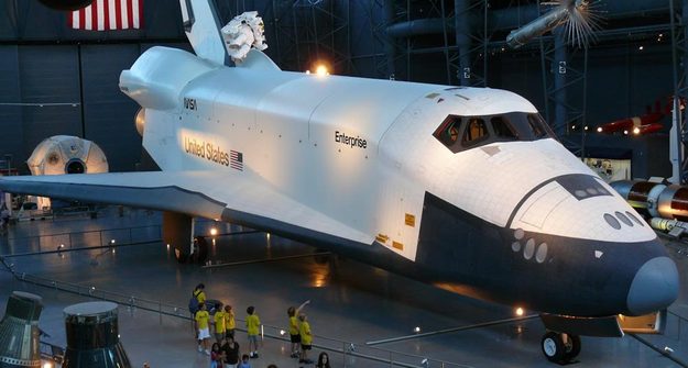 Grounded Space shuttle enterprise