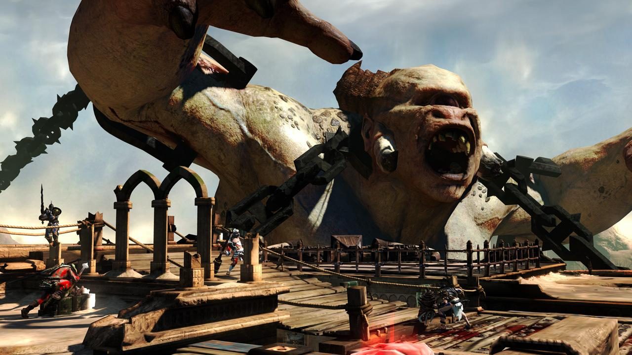 A giant cyclops in chains.