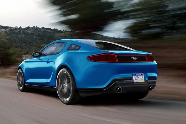 2015 Ford Mustang Renderings Rear Angle