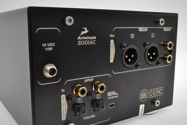 Antelope Audio Zodiac Review rear inputs angle