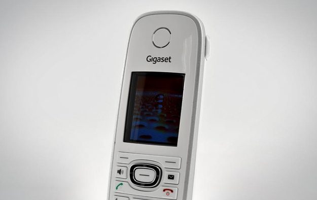 Gigaset C595 C590 cordless telephone review front face details