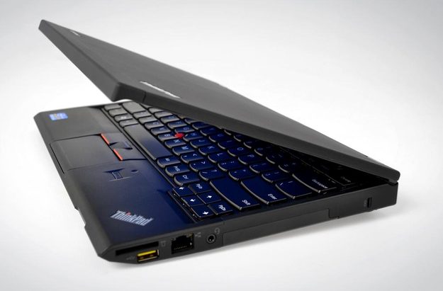 Lenovo ThinkPad X230 lid slightly open side view