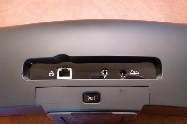 Logitech Speaker back view with ports
