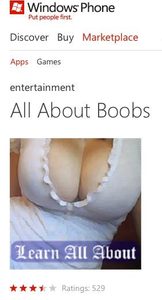 Windows Phone Marketplace: All About Boobs