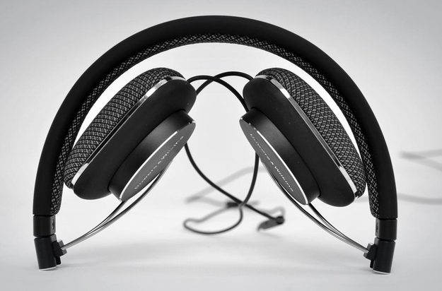 Bowers Wilkins P3 Review headphones folded over the ear