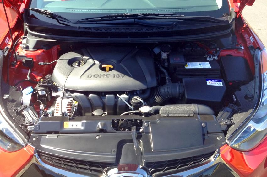 Elantra GT coupe engine hood open