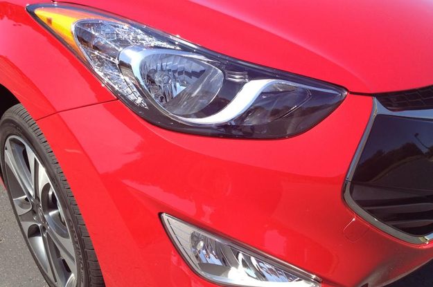 Elantra coupe front left headlight red car hyundai