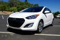 Elantra GT coupe left right side closeup white