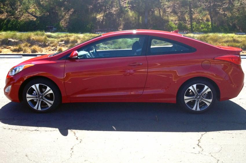Elantra GT coupe left side red