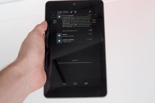 Google Nexus 7 Tablet review notifications dropdown android