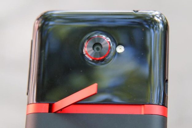 HTC EVO 4G LTE review kickstand open rear camera 4g phone