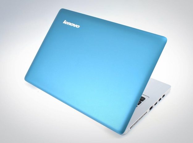 Lenovo IdeaPad U310 Review lid rear angle blue white case