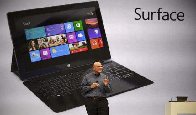 Microsoft Surface tablet and Steve Ballmer