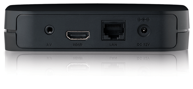 Rear view of D-Link's MovieNite Plus, showing ports